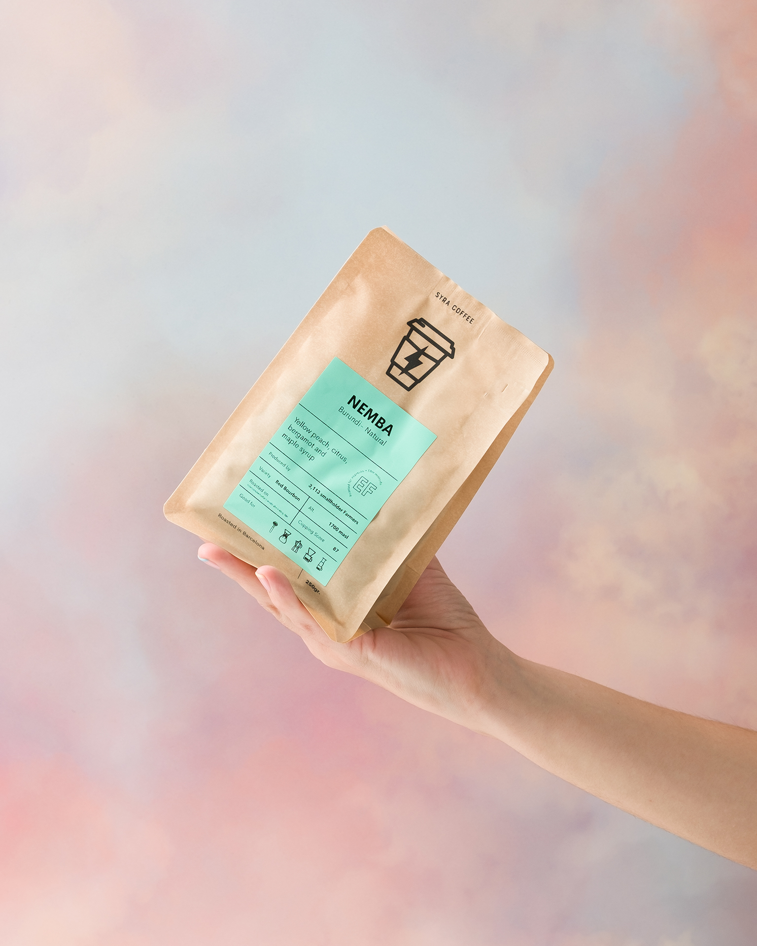 Fotografía de producto para Syra Coffee por Pereda i Miranda de La Baula